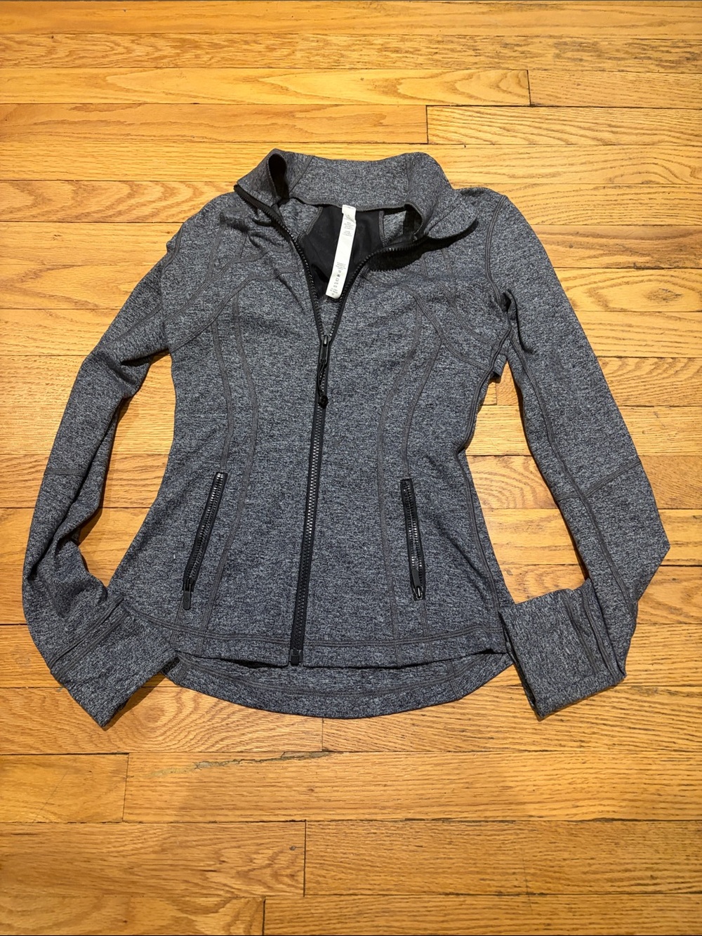 lululemon athletica Heathered Gray Define Zip-Up Jacket Size 4 - Picture 5 of 5
